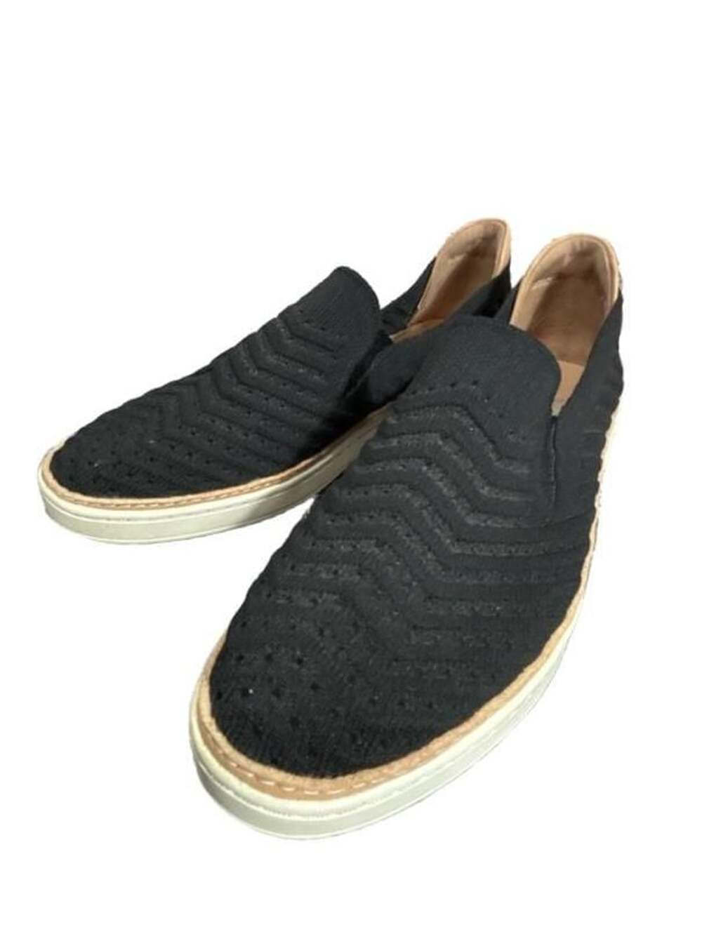 UGG Sammy Chevron Slip-On Knit Sneakers in Black